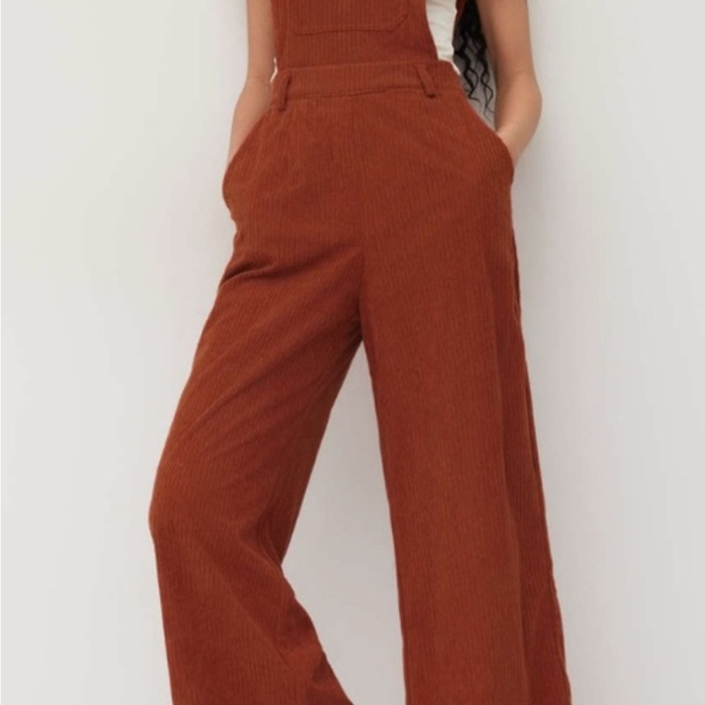 Cider Terracotta Corduroy Jumpsuit